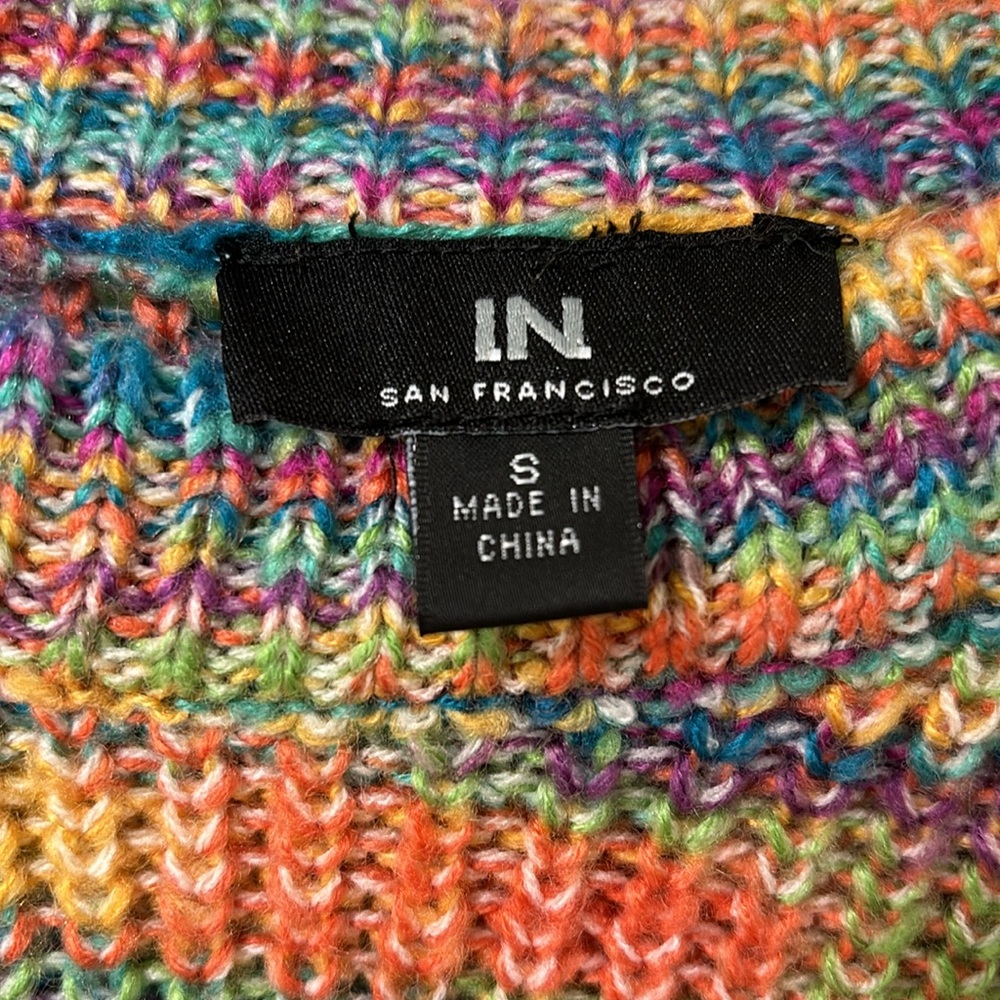Multi Colored Cropped Sweater - image 3